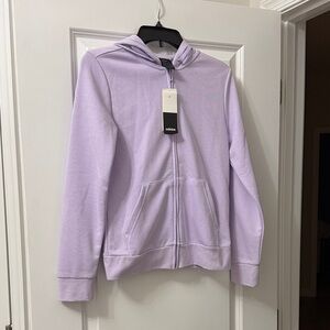 Adidas Pastel Lavender Full-Zip Hoodie